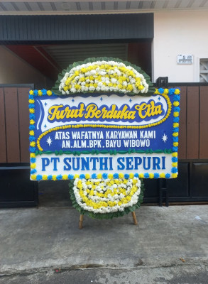 Papan Bunga Duka di Jatiasih